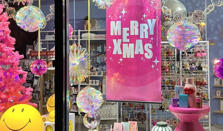 kerstetalage winkel It's a Present